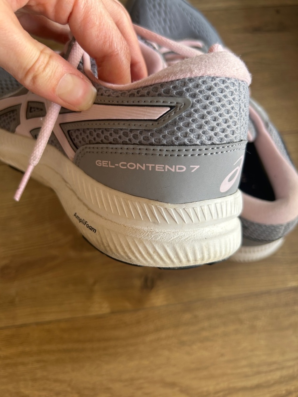 ASICS Gray and Pink Women's Running Sneakers - Picture 8 of 9